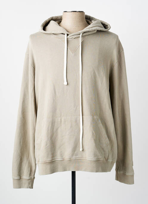Sweat-shirt à capuche beige fonce SWEET PANTS homme