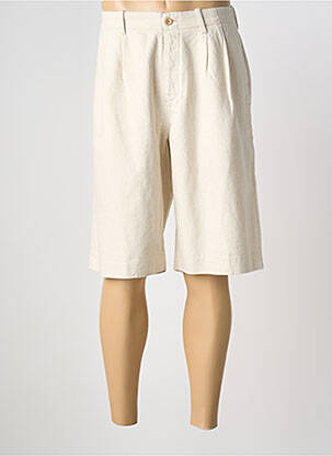 Bermuda taille à pinces taille haute beige AMERICAN VINTAGE homme