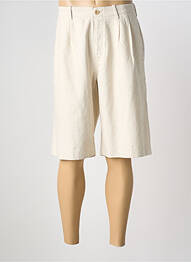 Bermuda taille à pinces taille haute beige AMERICAN VINTAGE homme