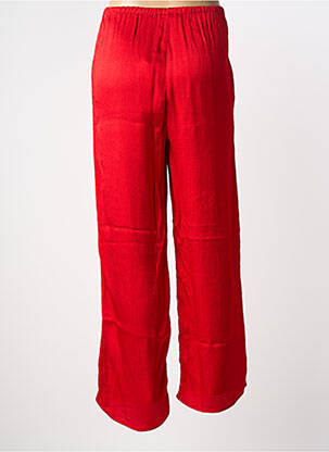 Pantalon large coupe fluide taille normale rouge AMERICAN VINTAGE femme