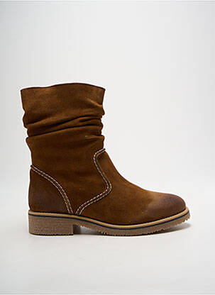 Bottines/boots fourrée talon plat jusqu'à 3cm marron MKD femme