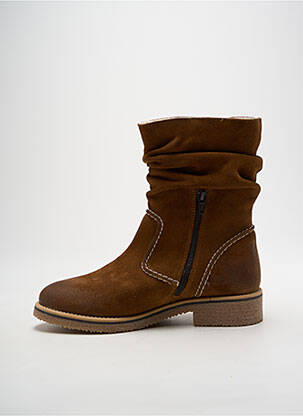 Bottines/boots fourrée talon plat jusqu'à 3cm marron MKD femme