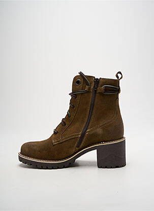 Bottines/boots nubuck talon de 4 à 6cm vert MKD femme