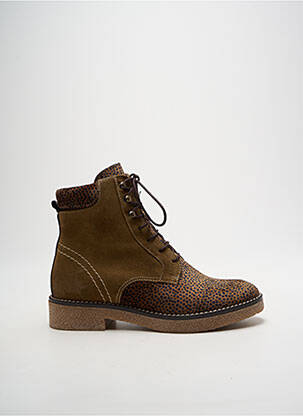 Bottines/boots nubuck talon plat jusqu'à 3cm vert MKD femme