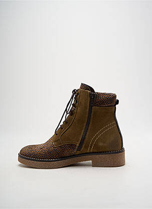 Bottines/boots nubuck talon plat jusqu'à 3cm vert MKD femme