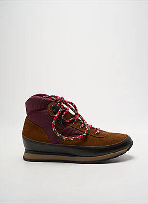 Baskets nubuck talon plat jusqu'à 3cm violet BENSIMON femme