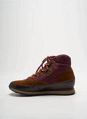 Baskets nubuck talon plat jusqu'à 3cm violet BENSIMON femme