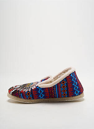 Chaussons/pantoufles tissage velours talon plat jusqu'à 3cm bleu RONDINAUD femme