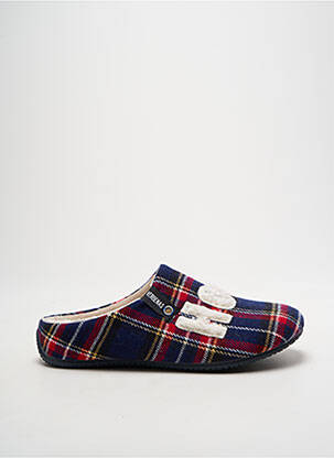 Chaussons/pantoufles bout rond talon plat jusqu'à 3cm bleu VERBENAS femme
