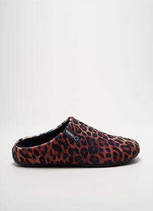 Chaussons/pantoufles tissage velours talon plat jusqu'à 3cm marron VERBENAS femme