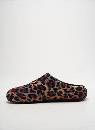 Chaussons/pantoufles tissage velours talon plat jusqu'à 3cm marron VERBENAS femme