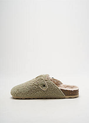 Chaussons/pantoufles bout rond talon plat jusqu'à 3cm vert VERBENAS femme
