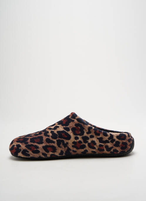 Chaussons/pantoufles tissage velours talon plat jusqu'à 3cm marron VERBENAS femme