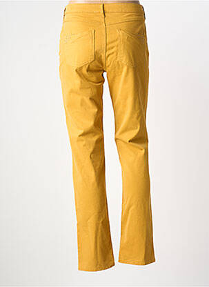 Pantalon slim tissage popeline taille normale jaune FRANCE RIVOIRE femme