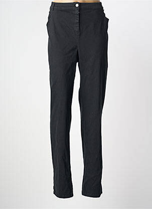 Pantalon slim tissage popeline taille normale noir MERI & ESCA femme