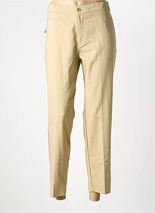 Pantalon 7/8 taille élastique taille normale beige WALTRON femme