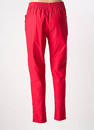 Pantalon slim taille élastique taille normale rouge JST FOR MY femme