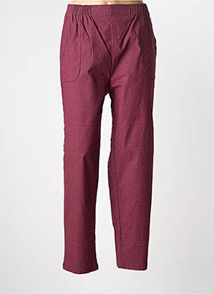 Pantalon slim taille élastique taille normale rouge JUST FOR MY femme