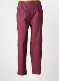 Pantalon slim taille élastique taille normale rouge JUST FOR MY femme