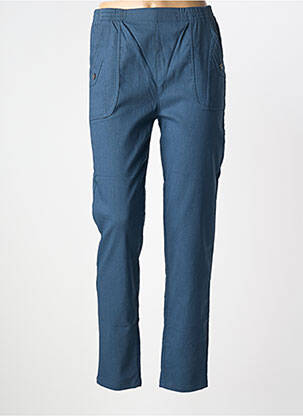 Pantalon slim taille élastique taille normale bleu JUST FOR MY femme