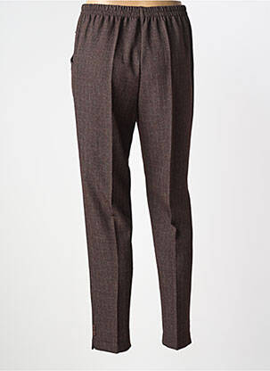 Pantalon slim taille haute taille haute marron PLURIELLES femme
