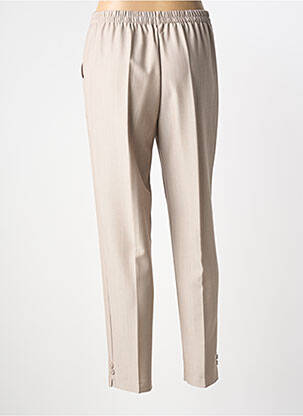 Pantalon slim taille haute taille haute beige PLURIELLES femme