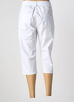 Pantalon 7/8 tissage popeline taille normale blanc S.QUISE femme