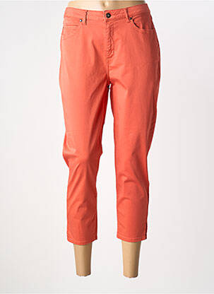 Pantacourt tissage popeline taille normale orange FRANCE RIVOIRE femme