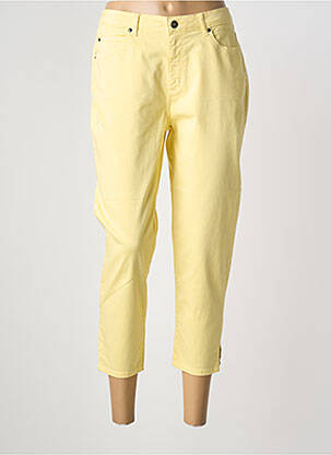 Pantacourt tissage popeline taille normale jaune FRANCE RIVOIRE femme