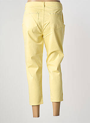 Pantacourt tissage popeline taille normale jaune FRANCE RIVOIRE femme