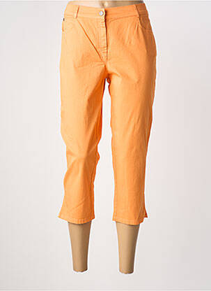 Pantacourt stretch taille normale orange FRANCE RIVOIRE femme