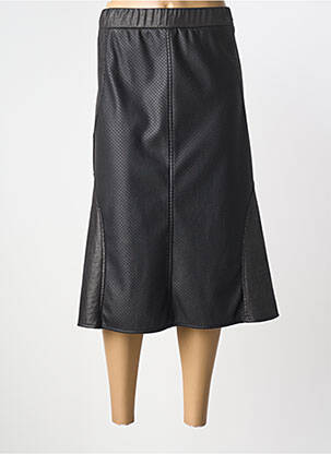 Jupe mi-longue coupe évasée noir FRANCE RIVOIRE femme