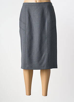 Jupe mi-longue coupe droite gris GRIFFON femme