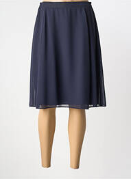 Jupe mi-longue taille élastique bleu GUY DUBOUIS femme