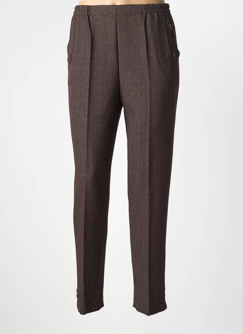 Pantalon slim marron PLURIELLES femme