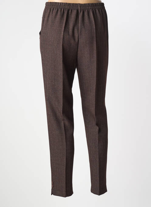 Pantalon slim marron PLURIELLES femme