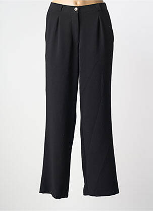 Pantalon droit fermeture zippée sous rabat boutonné taille normale noir GRIFFON femme