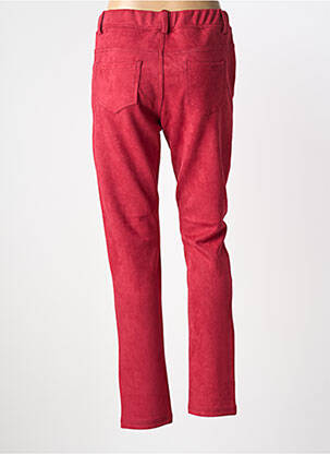 Jegging tissage suedine taille normale rouge S.QUISE femme