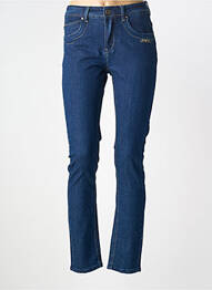 Jeans coupe slim tissage brut taille normale bleu fonce S.QUISE femme