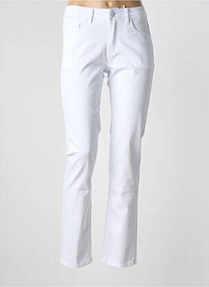 Pantalon slim stretch taille normale blanc S.QUISE femme
