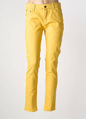 Pantalon slim stretch taille normale jaune KALISSON femme