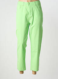 Pantalon 7/8 fermeture zippée sous rabat boutonné taille normale vert S.QUISE femme