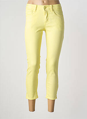 Pantacourt stretch taille normale jaune S.QUISE femme