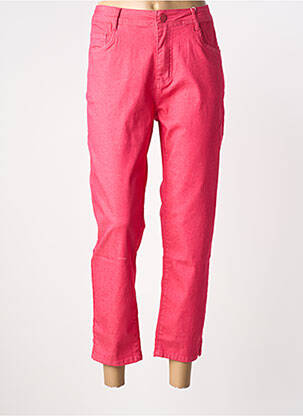 Pantalon 7/8 stretch taille normale rose S.QUISE femme