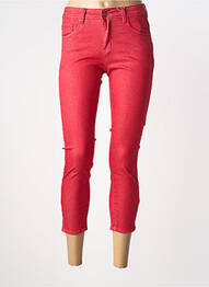 Pantacourt stretch taille normale rouge S.QUISE femme