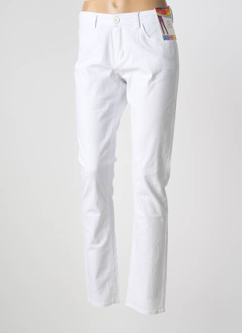 Pantalon slim stretch taille normale blanc S.QUISE femme