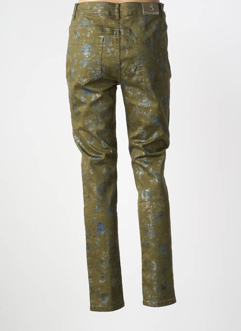Pantalon slim stretch taille normale vert S.QUISE femme
