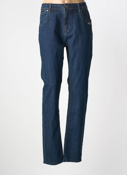 Jeans coupe slim tissage brut taille normale bleu S.QUISE femme
