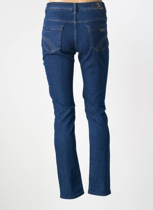 Jeans coupe slim tissage brut taille normale bleu fonce S.QUISE femme