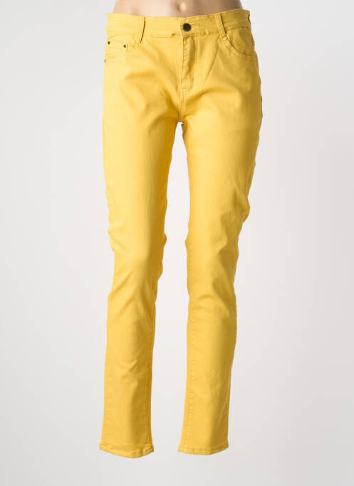 Pantalon slim stretch taille normale jaune KALISSON femme